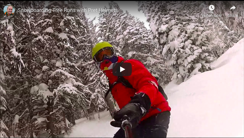 Pret Snowboarding Helmets and Tree Runs