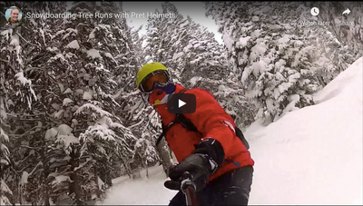 Pret Snowboarding Helmets and Tree Runs