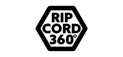 Hexagonal logo with 'RIP CORD 360®' text on a white background